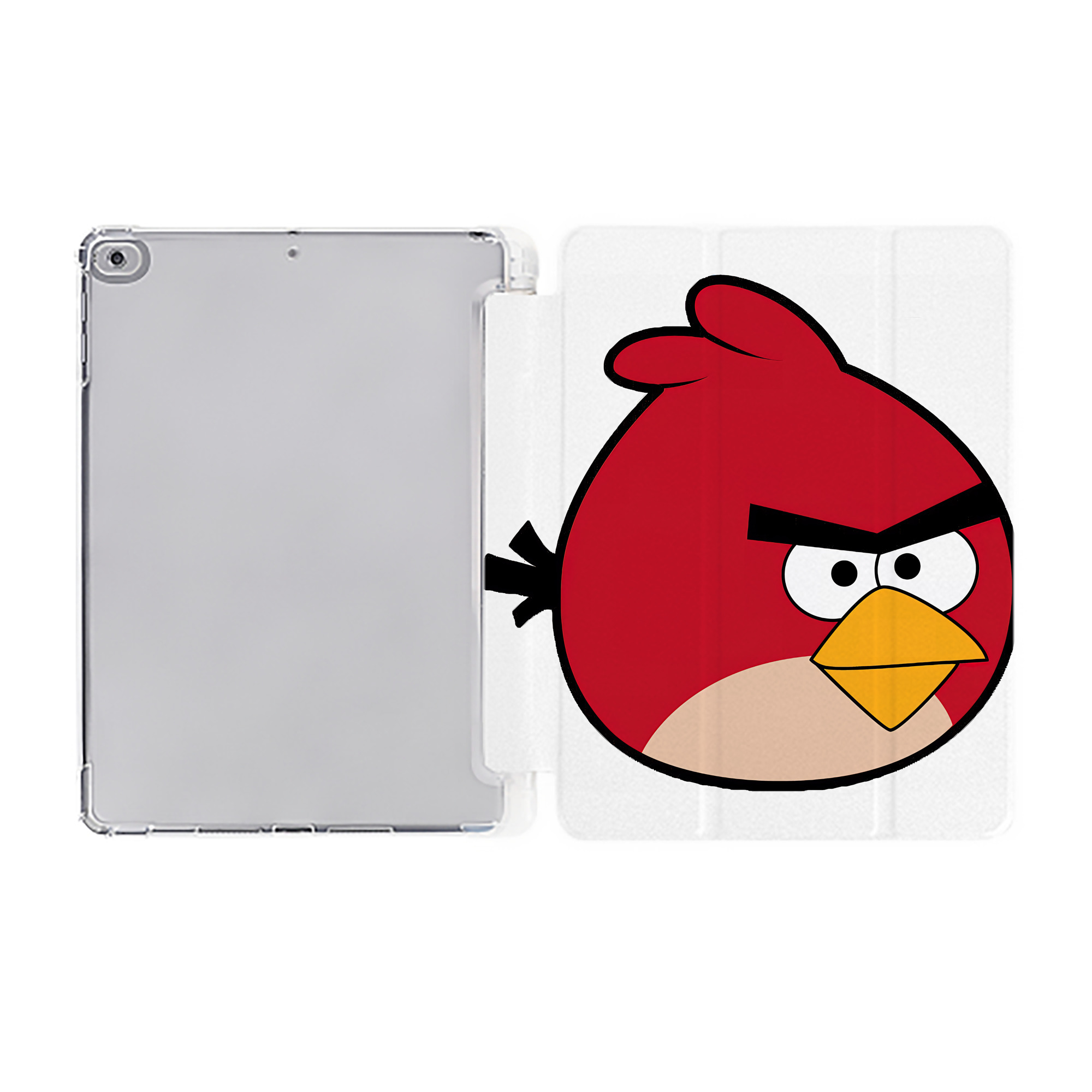 （画像用） Angry Birds アングリーバード IPad ケース ペン収納付き 三つ折りスタンド PUレザー×シリコン 対応機種9.5/10.5/10.9インチ